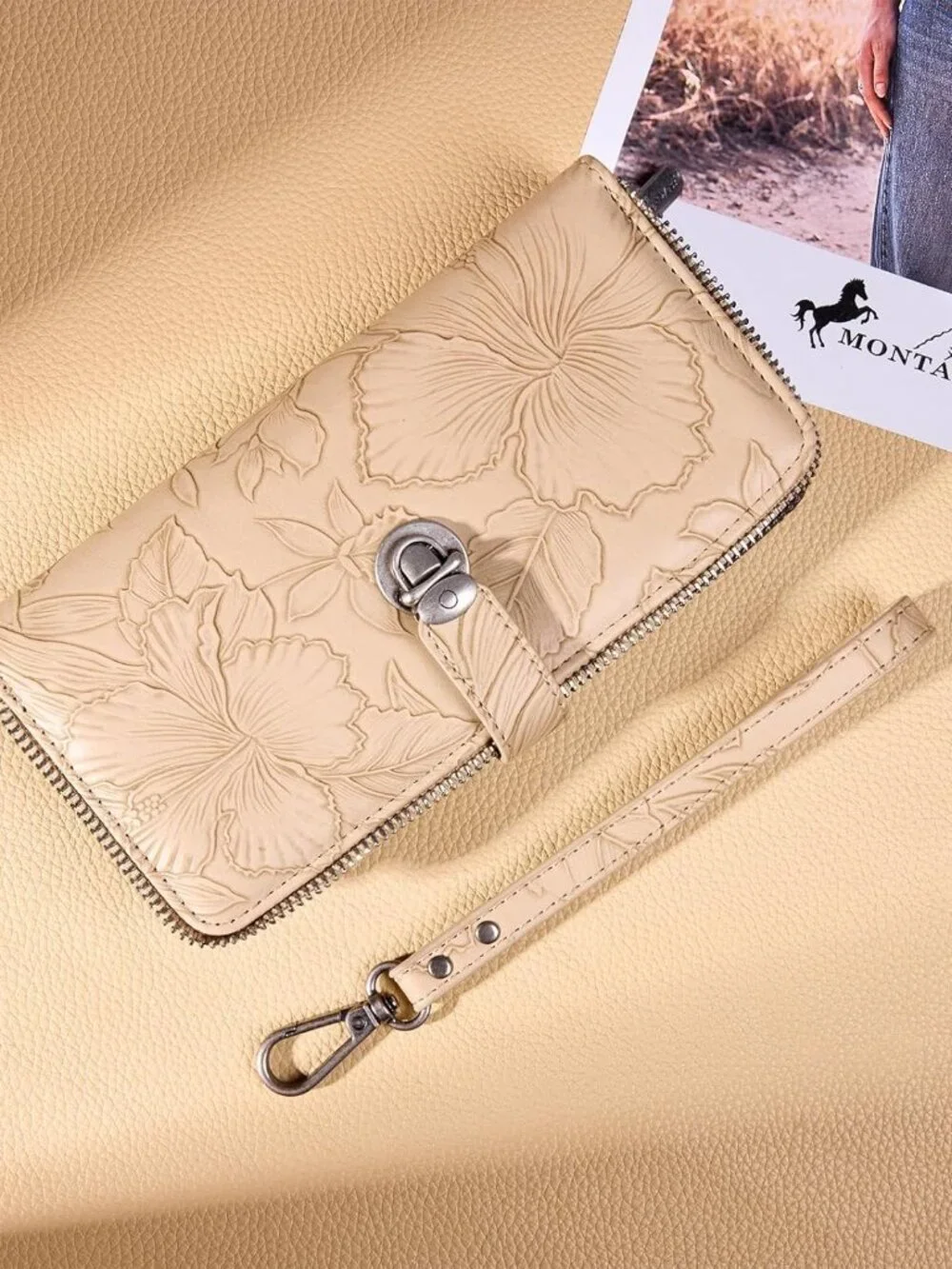 Wallet Women Wristlet Floral Wallets for Women Large Capacity Bifold Clutch Wall_6